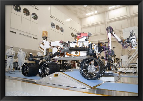 Framed Curiosity Rover in the Testing Facility Print