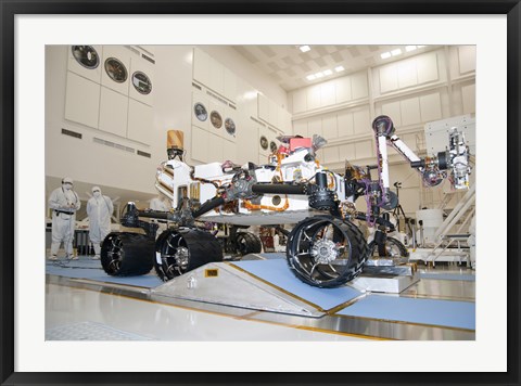 Framed Curiosity Rover in the Testing Facility Print