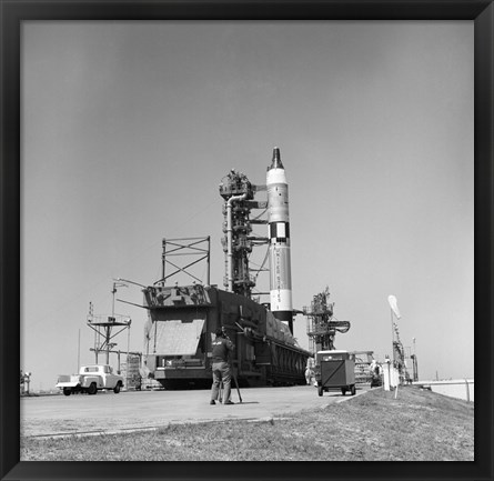 Framed View of the Gemini-Titan 3 on its Launch Pad at Cape Canaveral, Florida Print