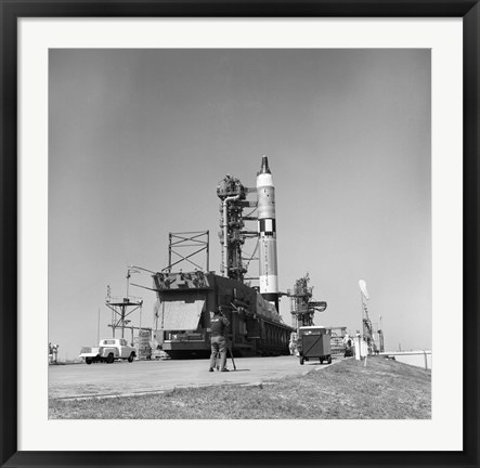 Framed View of the Gemini-Titan 3 on its Launch Pad at Cape Canaveral, Florida Print