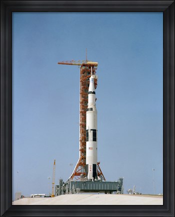 Framed Apollo 10 Space Vehicle on the Launch Pad at Kennedy Space Center Print