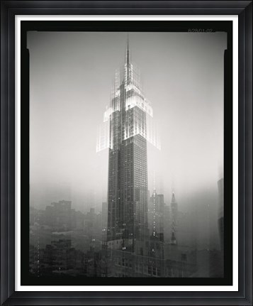 Framed Empire State Building Motion Landscape #2 Print