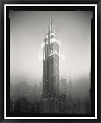 Framed Empire State Building Motion Landscape #2 Print