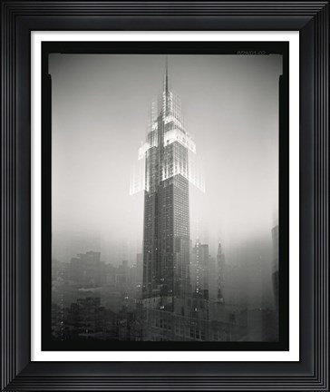 Framed Empire State Building Motion Landscape #2 Print