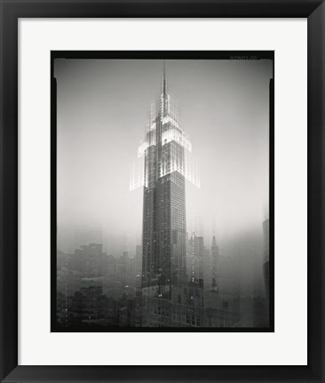 Framed Empire State Building Motion Landscape #2 Print