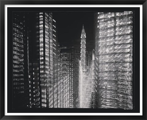 Framed Chrysler Building Motion Landscape #4 Print