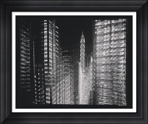 Framed Chrysler Building Motion Landscape #4 Print