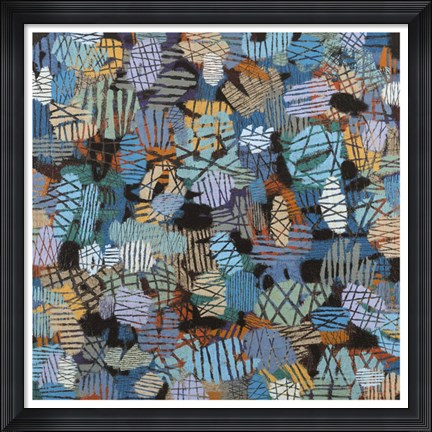 Framed Blue In Manhattan Print