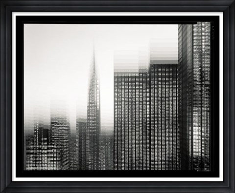 Framed Chrysler Building Motion Landscape #1 Print
