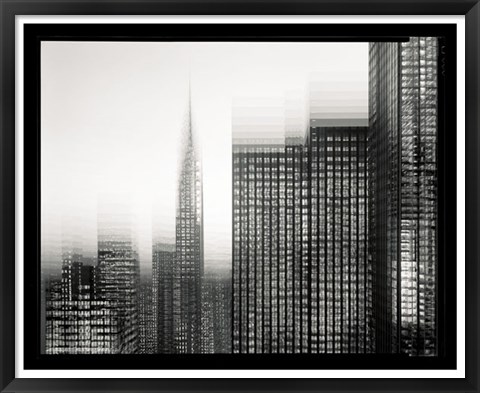 Framed Chrysler Building Motion Landscape #1 Print