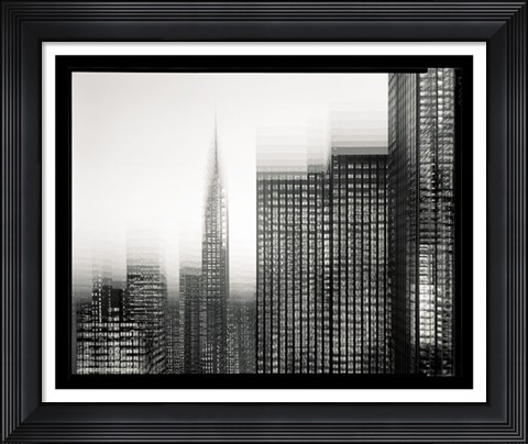Framed Chrysler Building Motion Landscape #1 Print