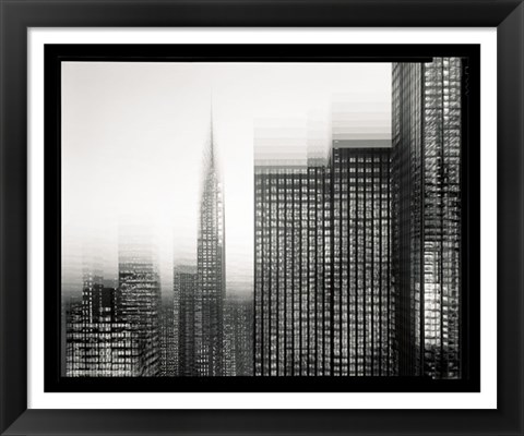 Framed Chrysler Building Motion Landscape #1 Print