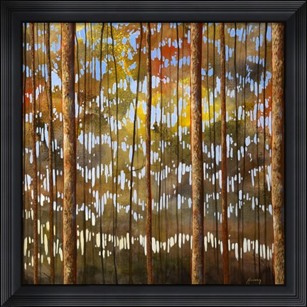 Framed Tarnished Wood Print