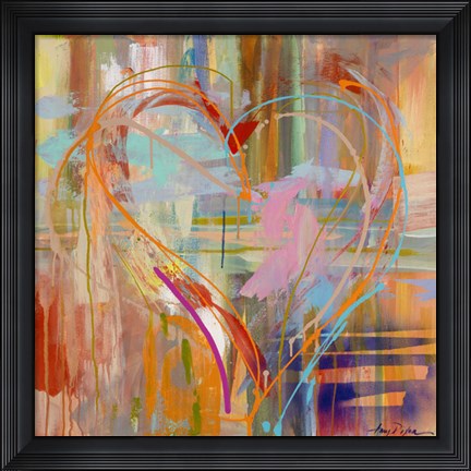 Framed Abstract Heart Print