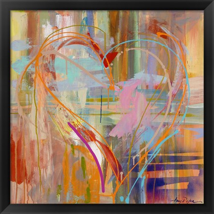 Framed Abstract Heart Print