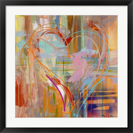 Framed Abstract Heart Print