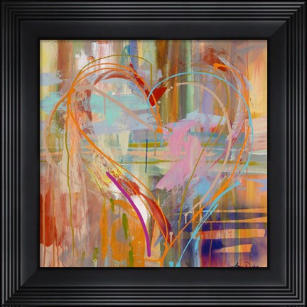 Framed Abstract Heart Print