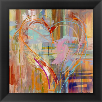 Framed Abstract Heart Print