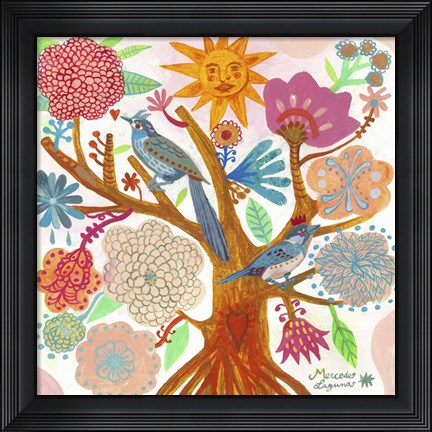 Framed Sun Tree Print