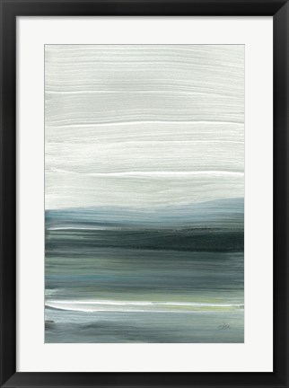 Framed Silver Silence: Opal Sky Print