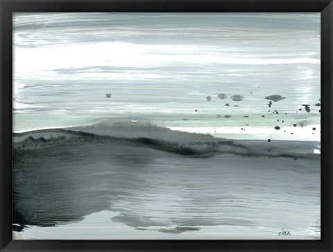 Framed Silver Silence: Dappled Shore Print