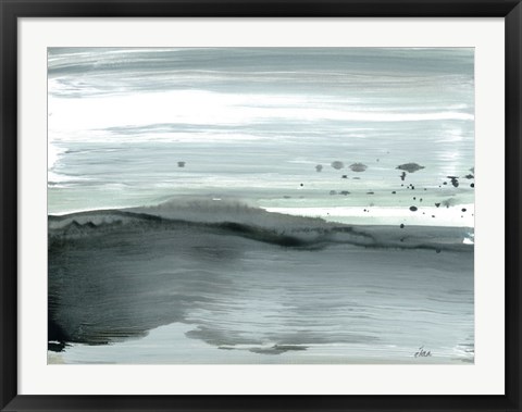 Framed Silver Silence: Dappled Shore Print