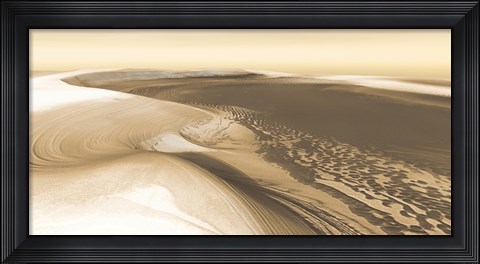 Framed Chasma Boreale, a Flat-Floored Valley on Mars&#39; North Polar Ice Cap Print
