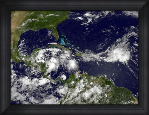 Framed Hurricane Alex Develops in the Western Caribbean Print