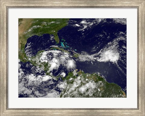 Framed Hurricane Alex Develops in the Western Caribbean Print