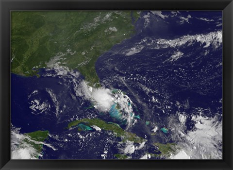 Framed Tropical Storm Bonnie Print
