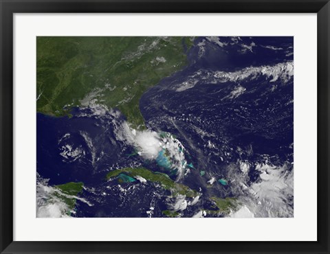 Framed Tropical Storm Bonnie Print