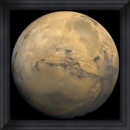 Framed Global Mosaic of Mars Print