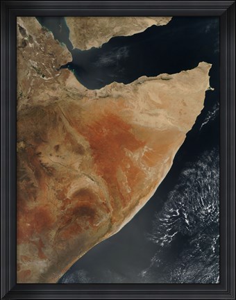 Framed Satellite View of the Horn of Africa Print