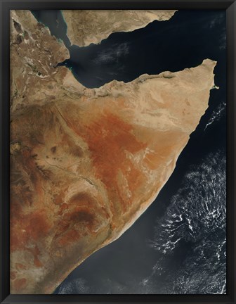 Framed Satellite View of the Horn of Africa Print