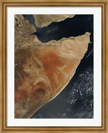 Framed Satellite View of the Horn of Africa Print
