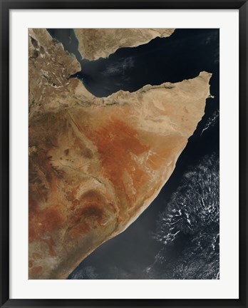 Framed Satellite View of the Horn of Africa Print