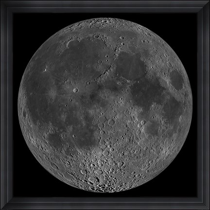 Framed Mosaic of the Lunar Nearside Print