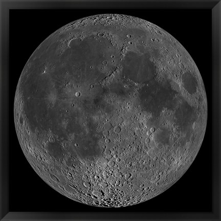 Framed Mosaic of the Lunar Nearside Print