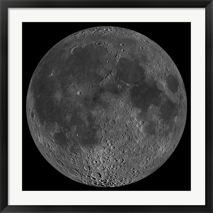 Framed Mosaic of the Lunar Nearside Print