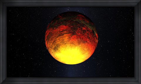 Framed Artist Concept of Kepler-10b Print