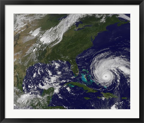 Framed Hurricane Earl Print