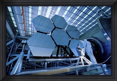 Framed James Webb Space Telescope Array being Tested in the X-ray and Cryogenic Facility Print