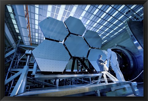 Framed James Webb Space Telescope Array being Tested in the X-ray and Cryogenic Facility Print