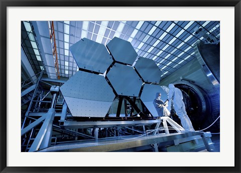 Framed James Webb Space Telescope Array being Tested in the X-ray and Cryogenic Facility Print