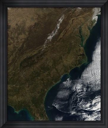 Framed Satellite View of the Southeastern United States Print