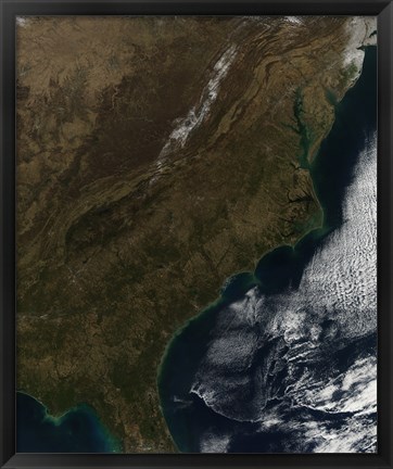 Framed Satellite View of the Southeastern United States Print