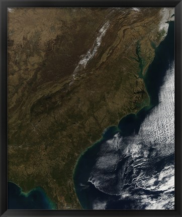 Framed Satellite View of the Southeastern United States Print
