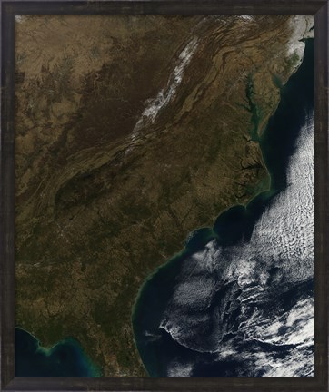 Framed Satellite View of the Southeastern United States Print