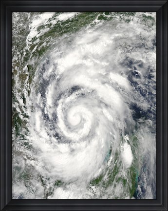 Framed Tropical Storm Alex over the Gulf of Mexico Print