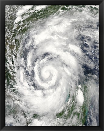 Framed Tropical Storm Alex over the Gulf of Mexico Print